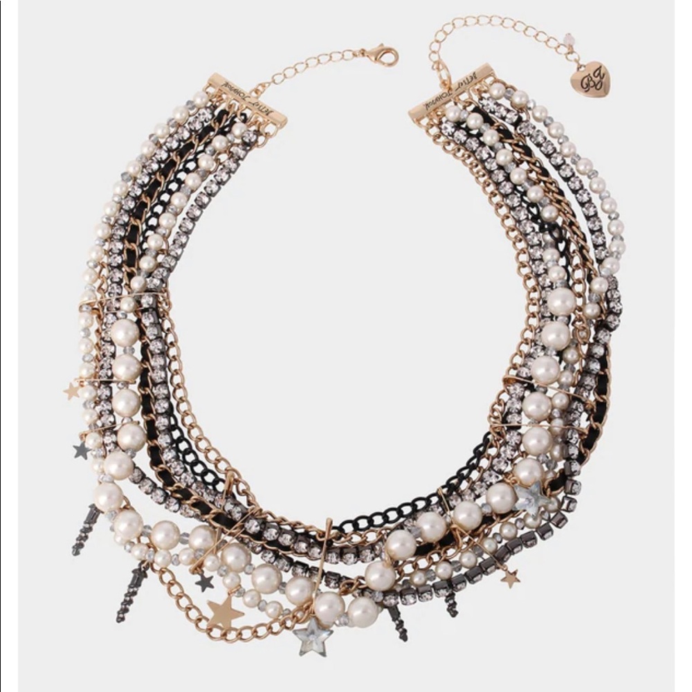 BETSY JOHNSON - CELESTIAL PUNK STATEMENT NECKLACE